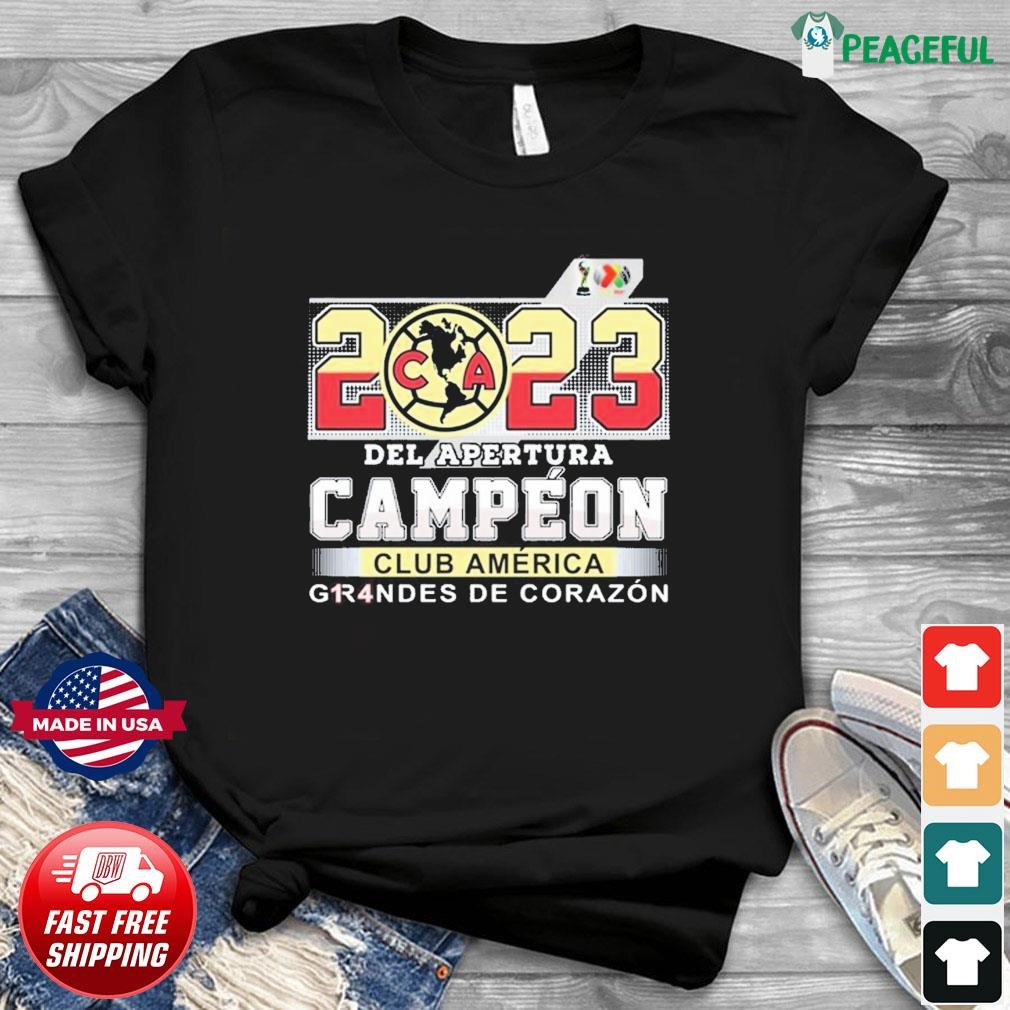 2023 Del Apertura Campeon Club America Grandes De Corazon Shirt