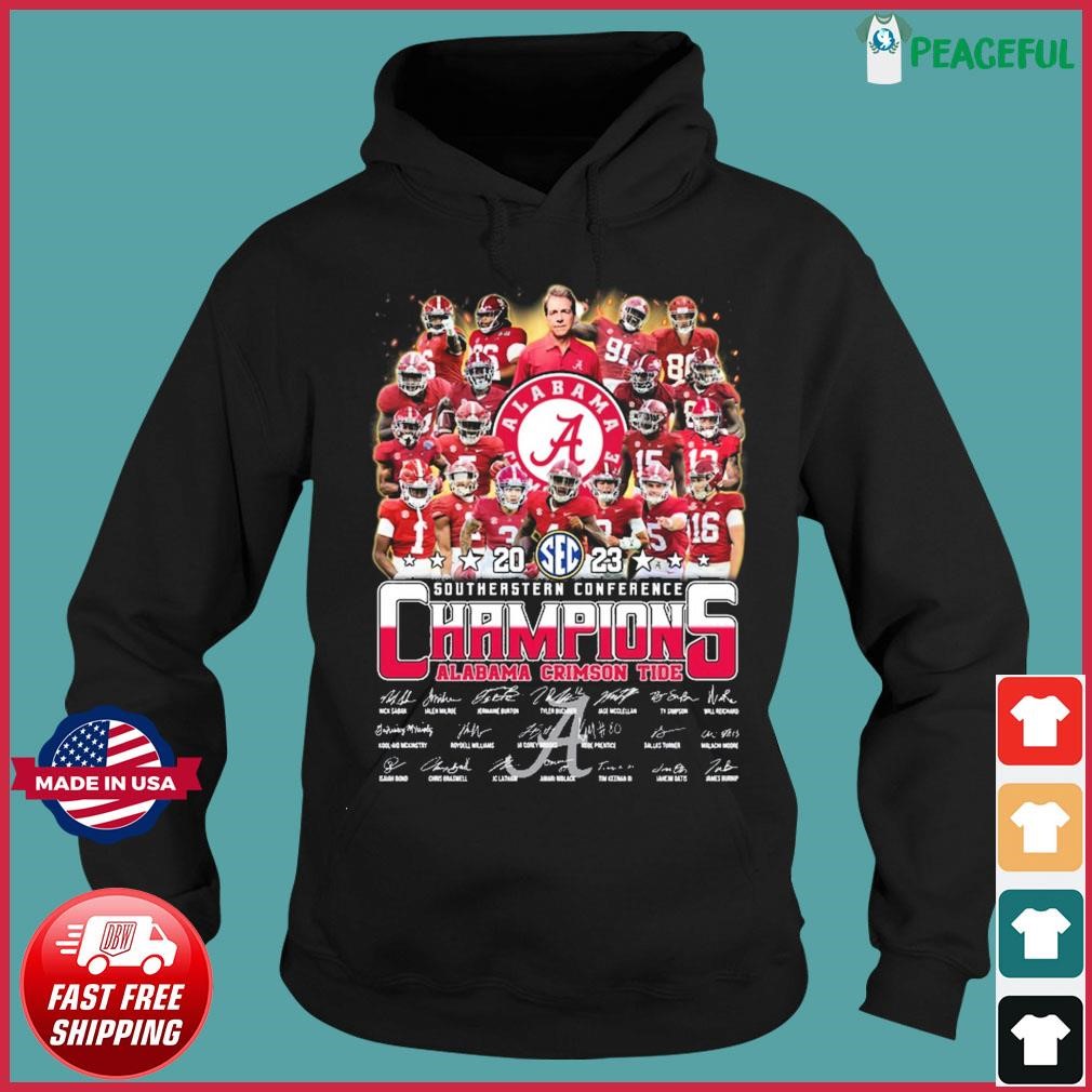 2023 SEC Southeastern Conference Champions Alabama Crimson Tide Football Team Signatures Shirt Hoodie.jpg