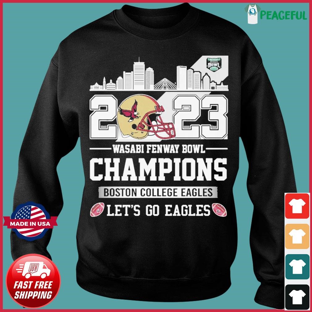 Boston College Eagles Skyline 2023 Wasabi Fenway Bowl Champions Let's