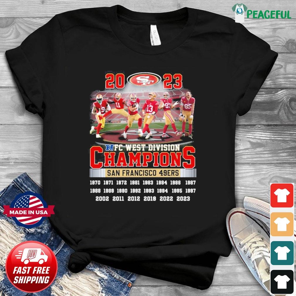 Friends San Francisco 49ers 2023 NFC West Champions Signatures Shirt