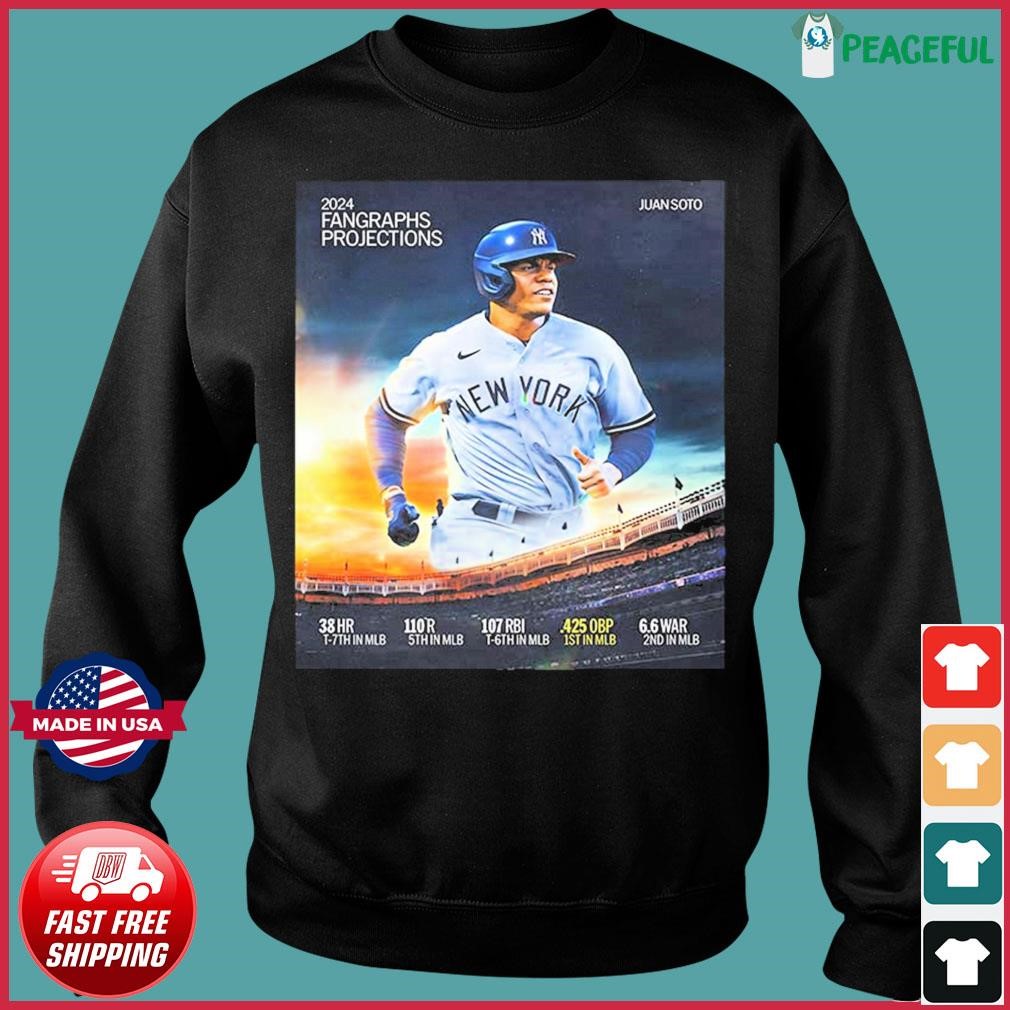 Juan Soto The 2024 New York Yankees FanGraphs Projections Shirt, hoodie