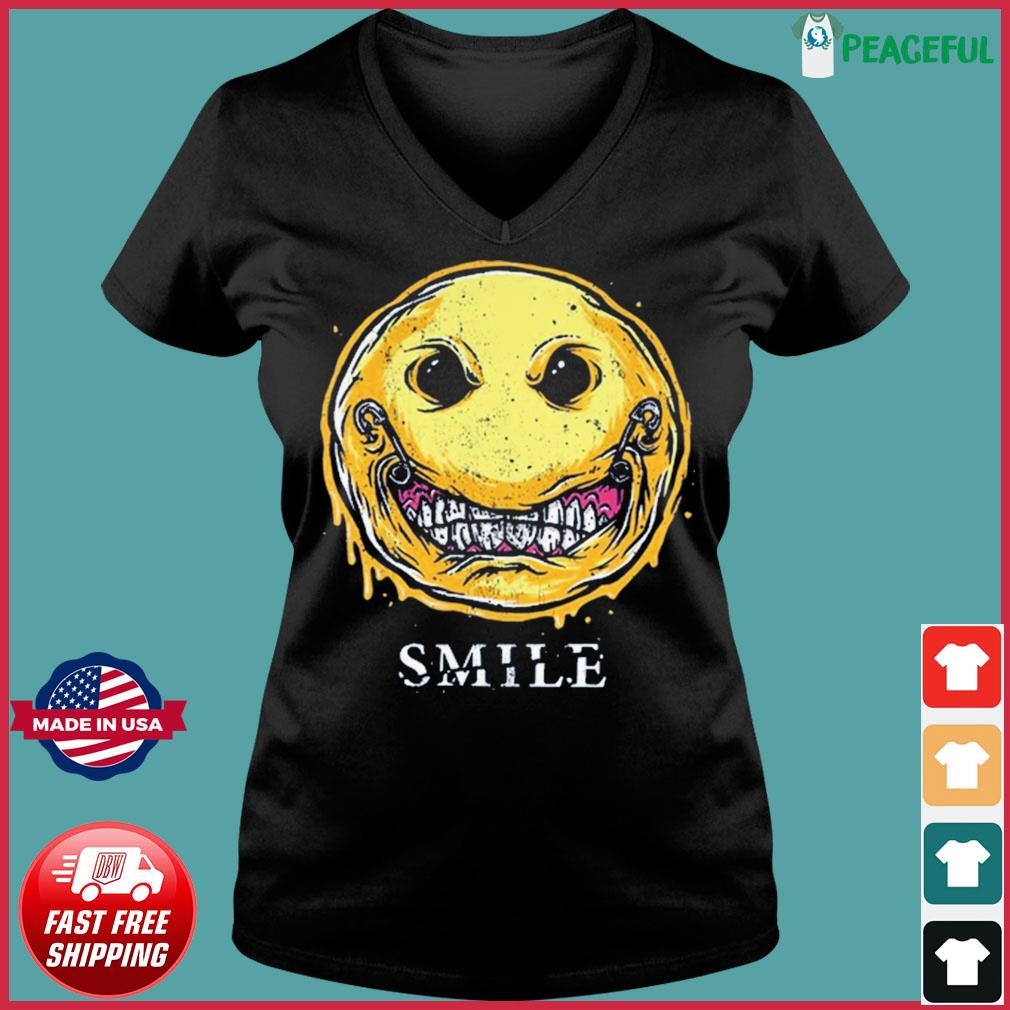 Lagwagon Smile Shirt Ladies V-neck Tee.jpg