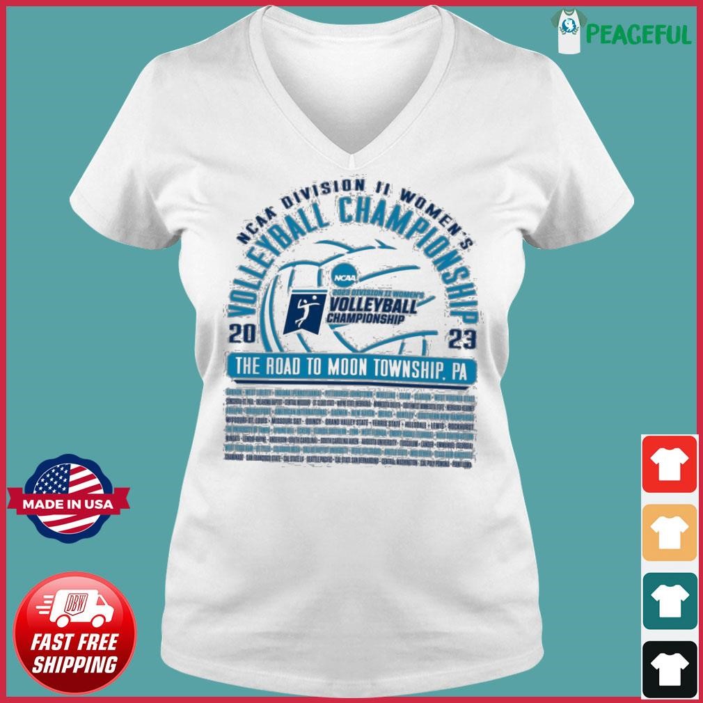 NCAA Division II Women's Volleyball Regionals 2023 The Road To Moon Township, PA Shirt Ladies V-neck Tee.jpg