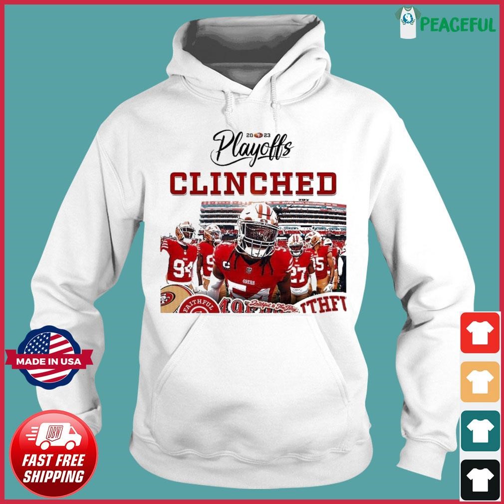 Official San Francisco 49ers Clinched The 2023 NFL Playoffs Shirt Hoodie.jpg