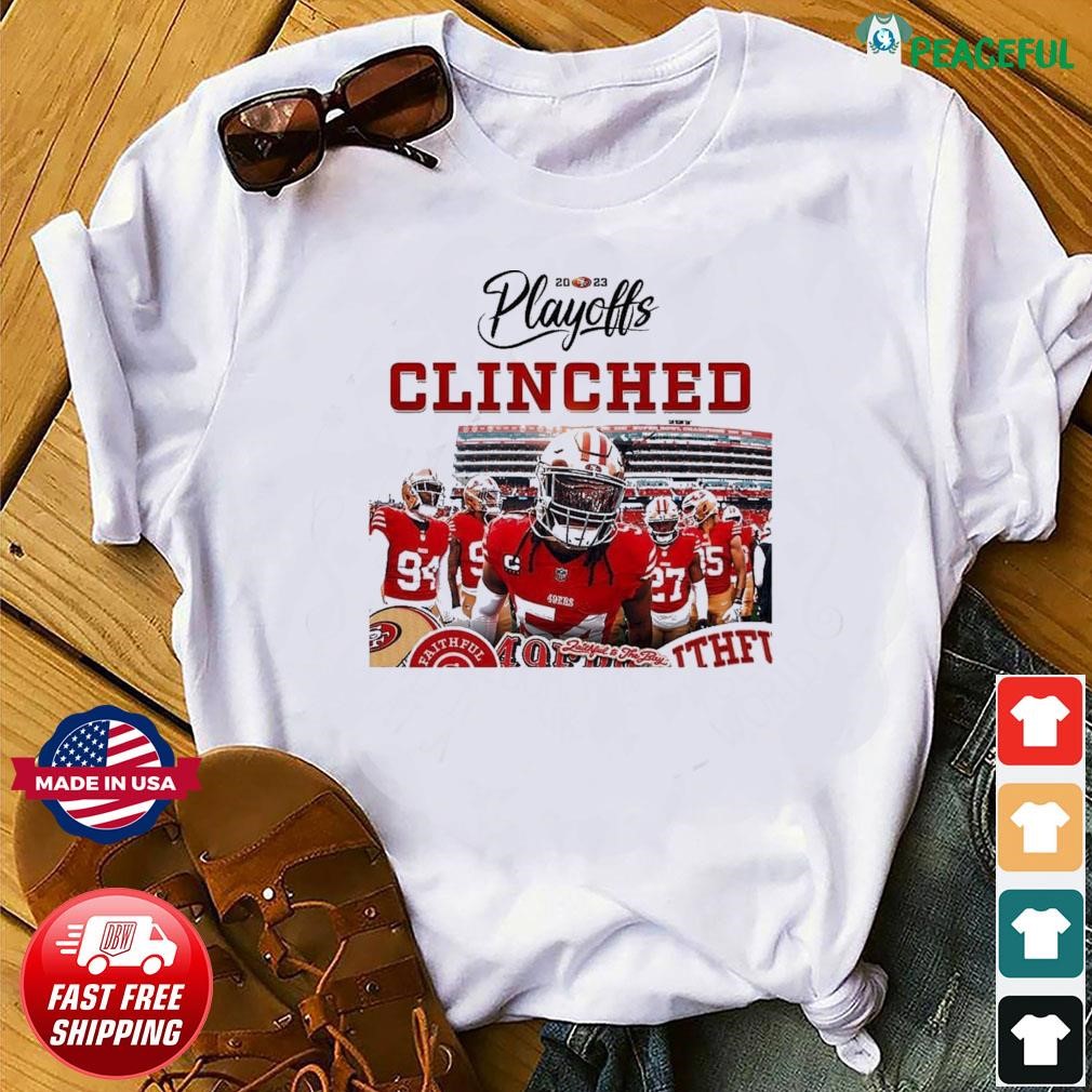 Official San Francisco 49ers Clinched The 2023 NFL Playoffs Shirt