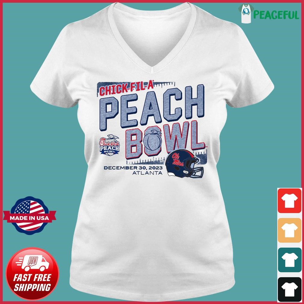 Ole Miss Football Chick-fil-a Peach Bowl December 30, 2023 Shirt Ladies V-neck Tee.jpg