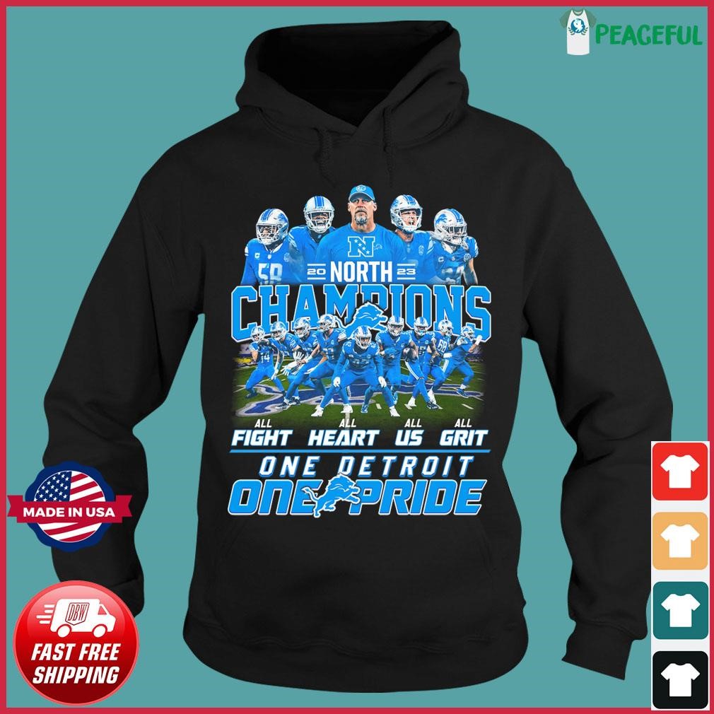 One Detroit One Pride Detroit Lions 2023 NFC North Division Champions Shirt Hoodie.jpg