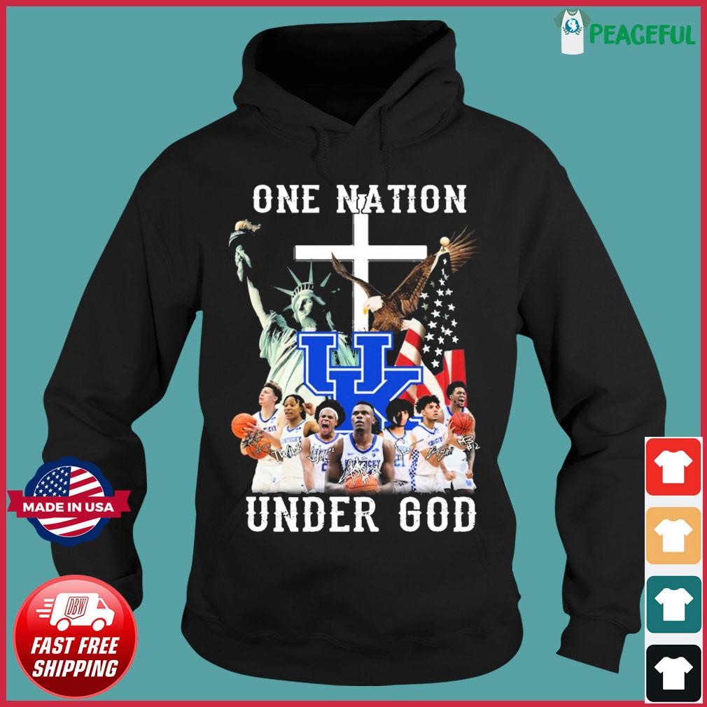 One Nation Under God Kentucky Wildcats Basketball 2023-2024 Signatures Shirt Hoodie.jpg