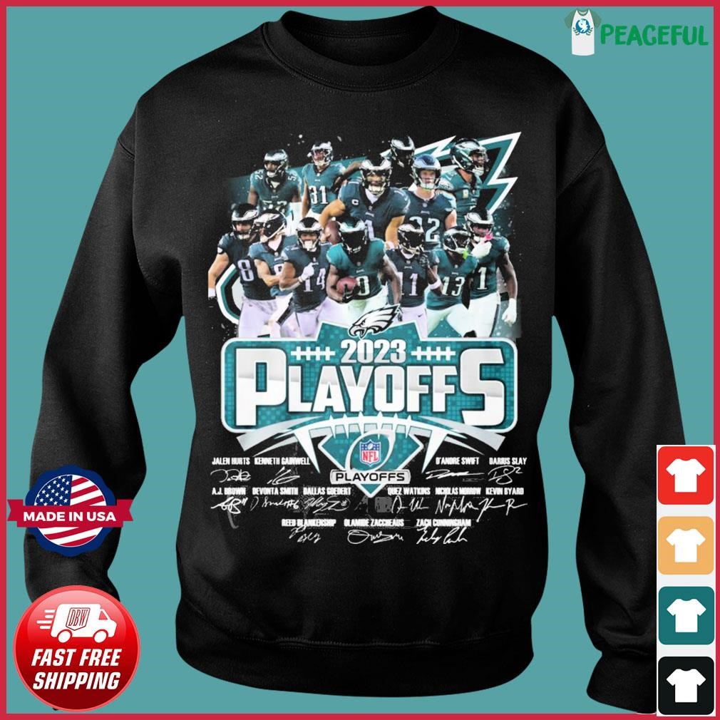 Philadelphia Eagles Team 2023 NFL Playoff Signatures Shirt, hoodie ...