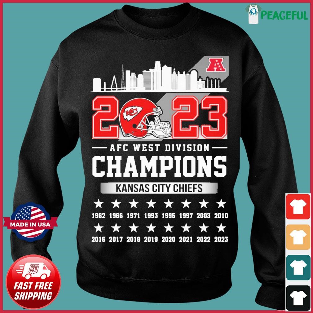 Skyline 2023 AFC West Division Champions Kansas City Chiefs Shirt ...