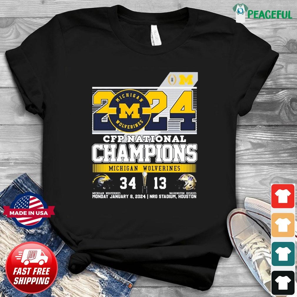 2024 Michigan CFP National Champions 34-13 Huskies Shirt, hoodie ...