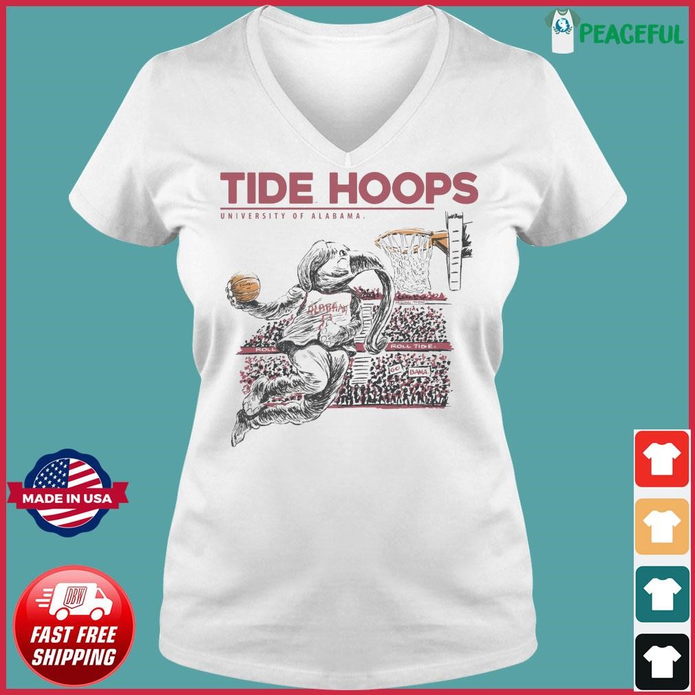 Alabama Crimson Tide Basketball Big AL Tide Hoops Shirt Ladies V-neck Tee.jpg