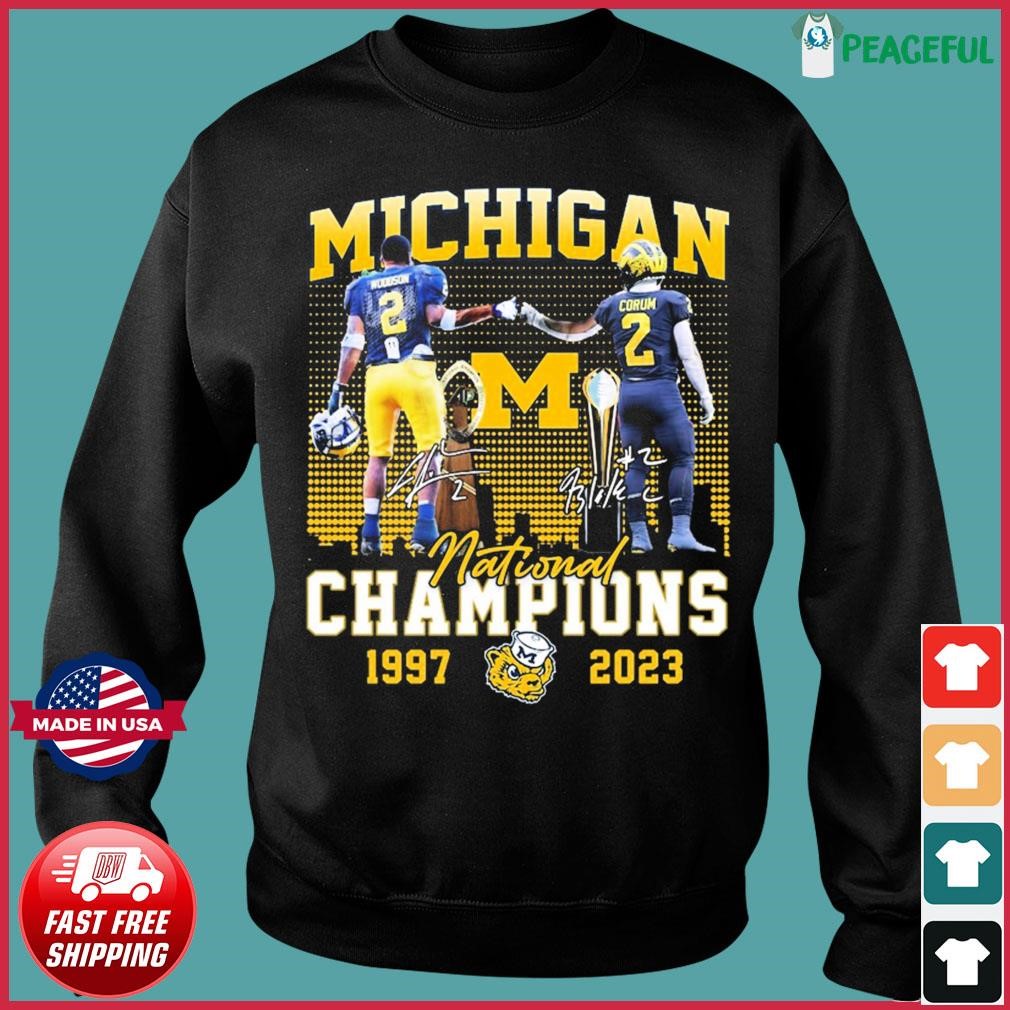 Michigan Wolverines Charles Woodson And Blake Corum National Champions ...