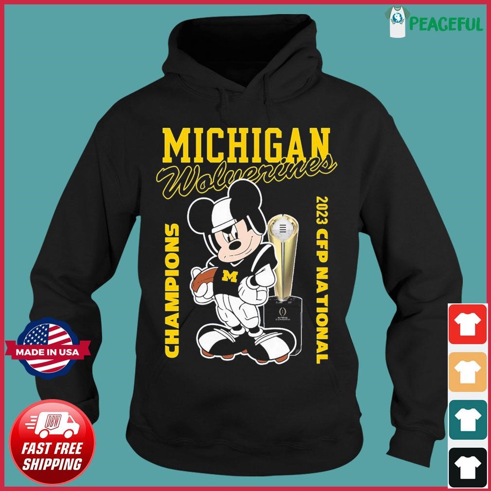 Mickey Mouse X Michigan Wolverines 2023 CFP National Champions Shirt ...