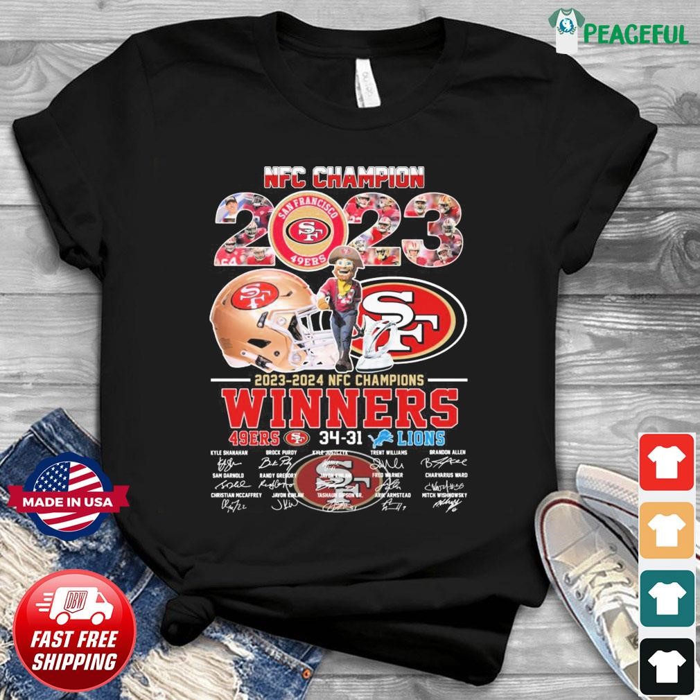 NFC Champion 2023 San Francisco 49ers 2023-2024 NFC Champions Winner 34 ...