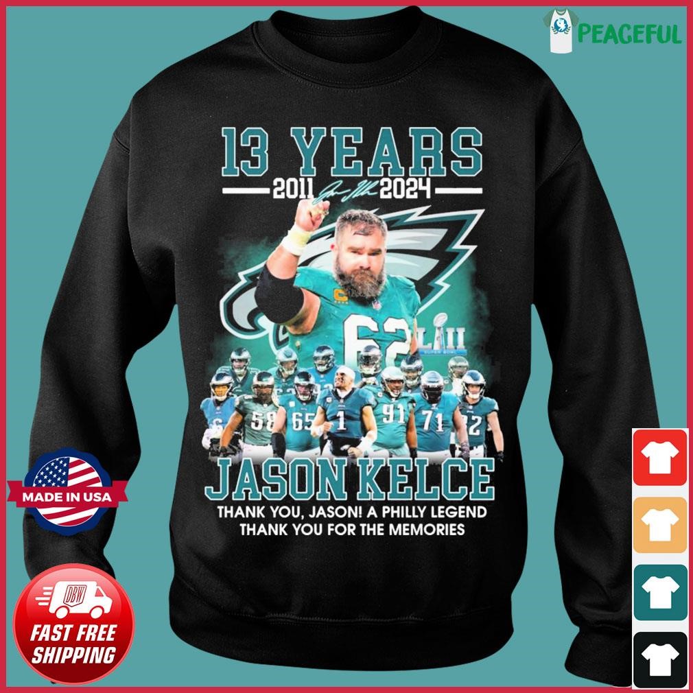 Official 13 Years 2011-2024 Jason Kelce Thank You, Jason! A Philly ...