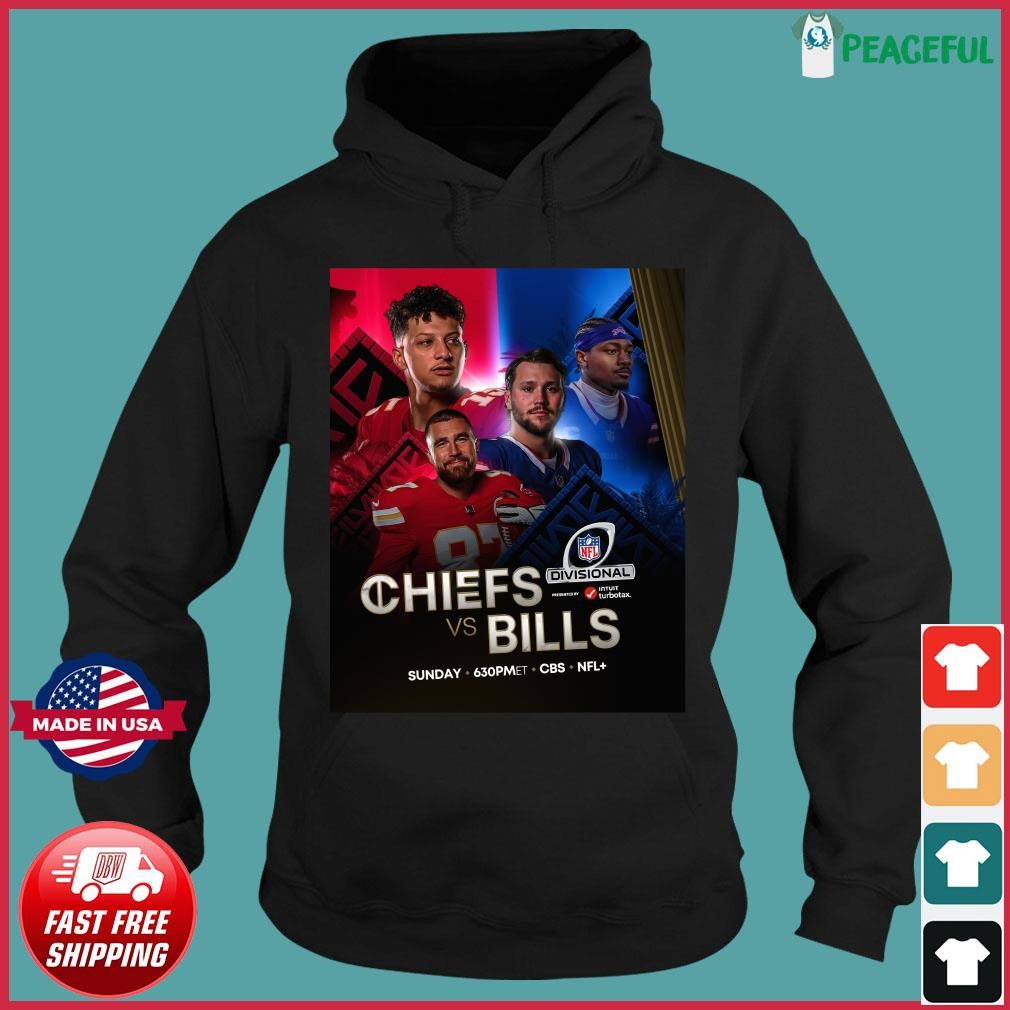 Official Chiefs Vs Bills 2023 2024 NFL Divisional Game Shirt Hoodie   Official Chiefs Vs Bills 2023 2024 NFL Divisional Game Shirt Hoodie 