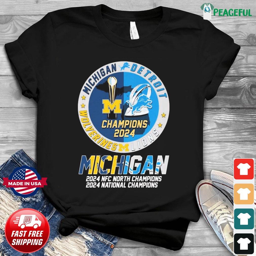 Official Michigan Wolverines And Detroit Lions 2024 National Champions ...