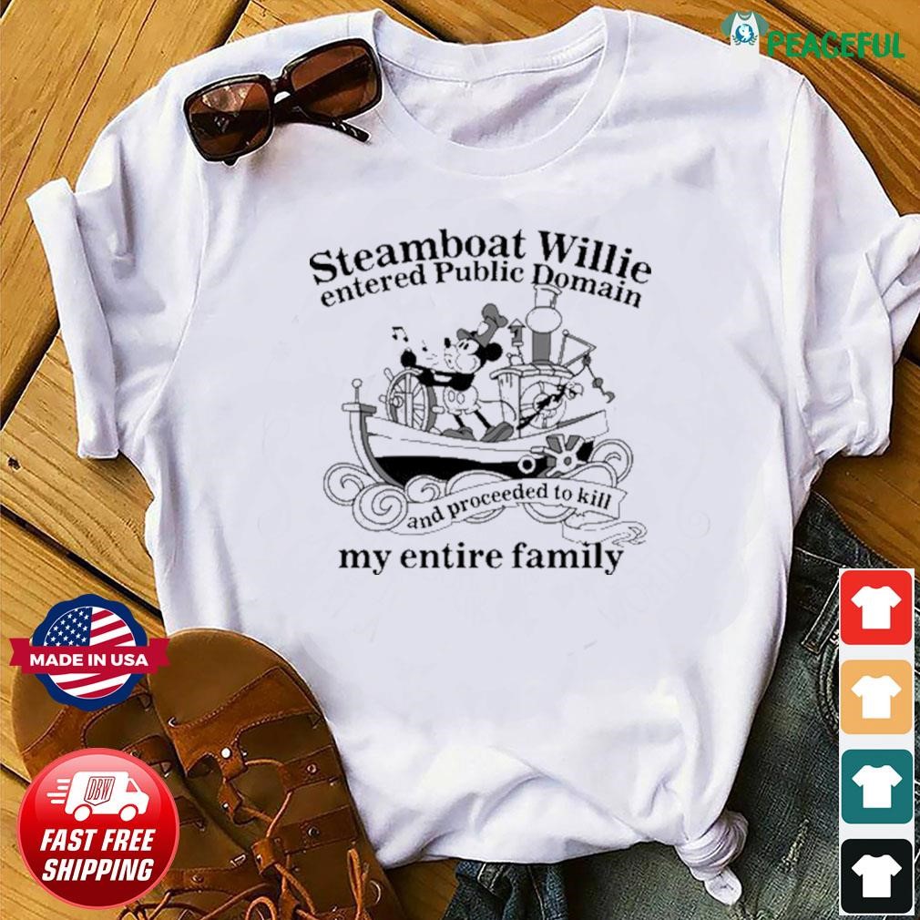Steamboat Willie Entered Public Domain Shirt Nemnuocaz News