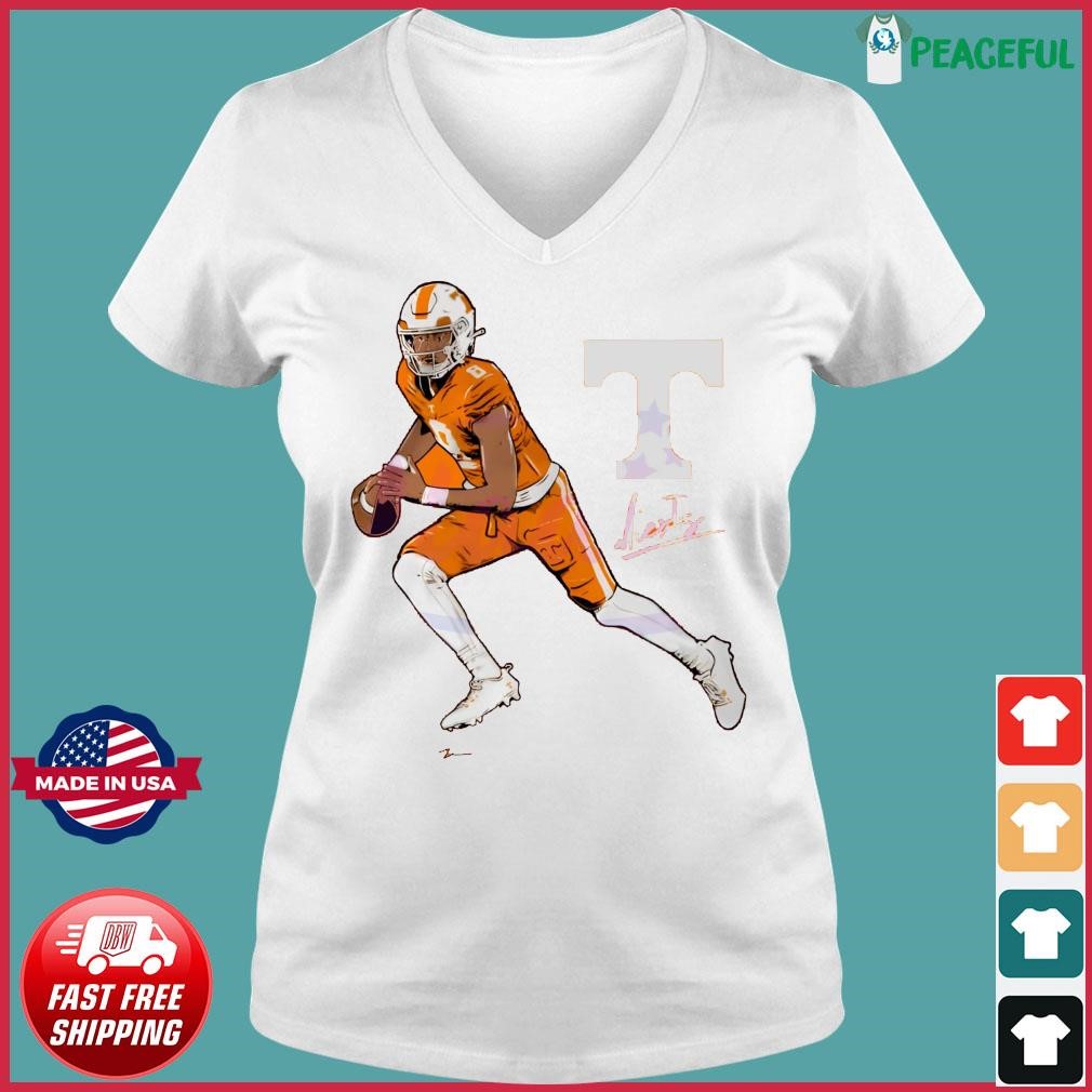 Tennessee Football Nico Iamaleava Superstar Pose Shirt Ladies V-neck Tee.jpg