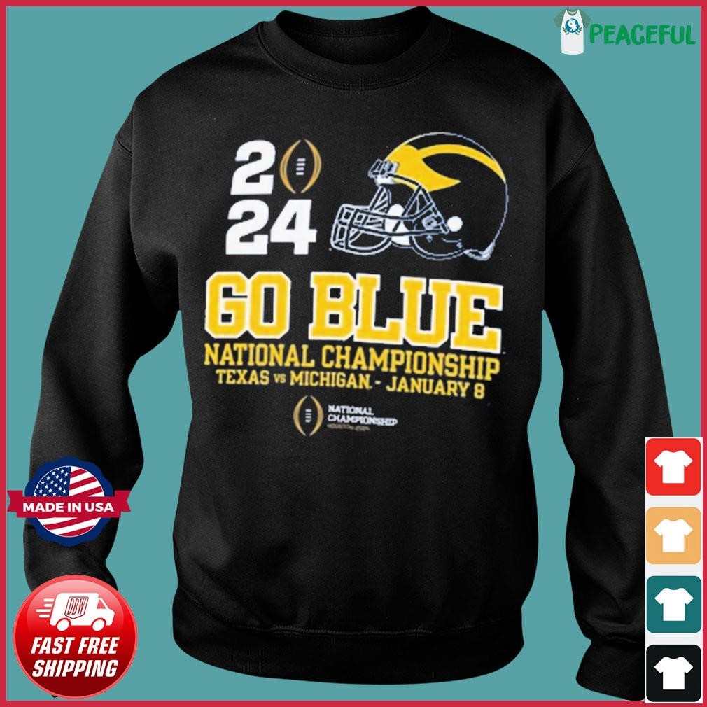 University Of Michigan Football Go Blue 2024 National Championship Game   University Of Michigan Football Go Blue 2024 National Championship Game Shirt Sweater 