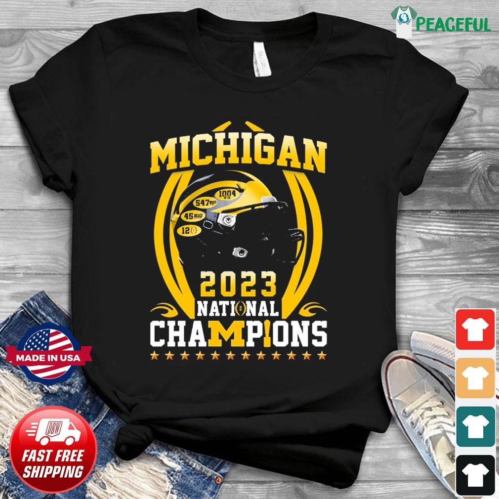 Vintage Helmet Michigan Football National Champions 2023-2024 Shirt ...