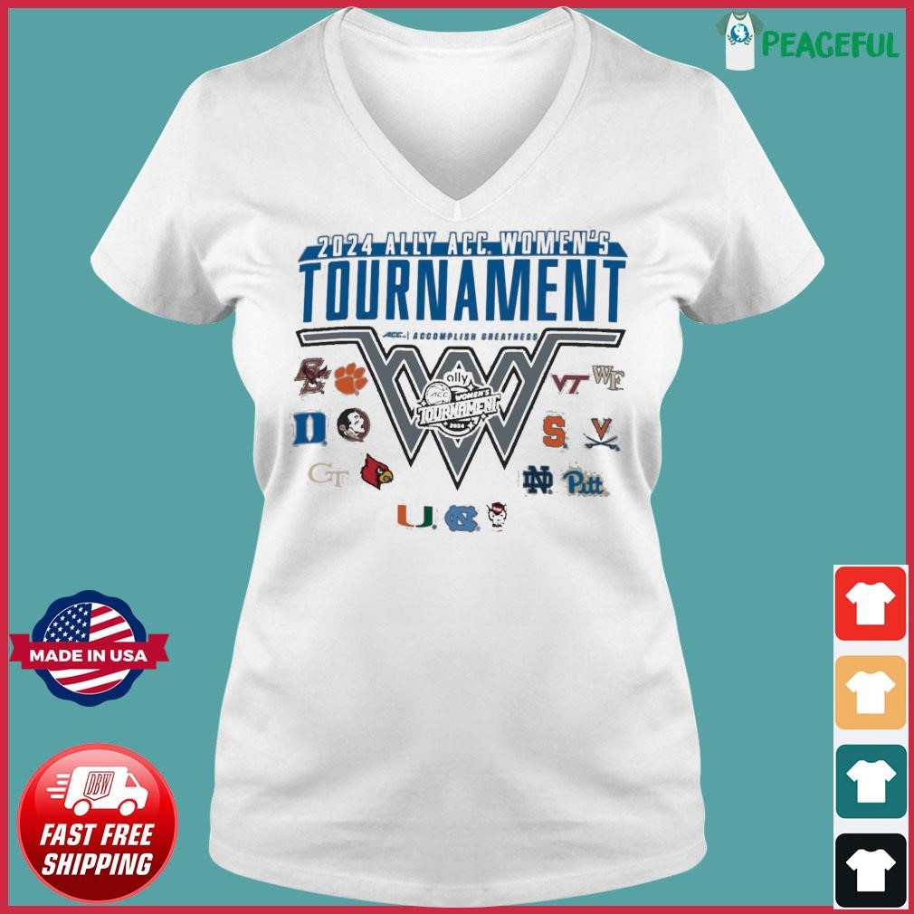 2024 Ally ACC Women's Basketball Tournament Shirt Ladies V-neck Tee.jpg