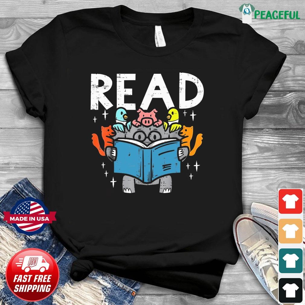 Animals Read Reading Book Librarian Across America Shirt