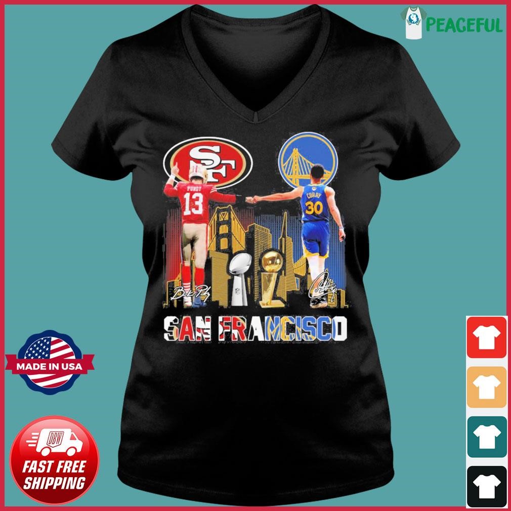 Brock Purdy And Stephen Curry San Francisco Sports Teams 2024 Shirt Ladies V-neck Tee.jpg