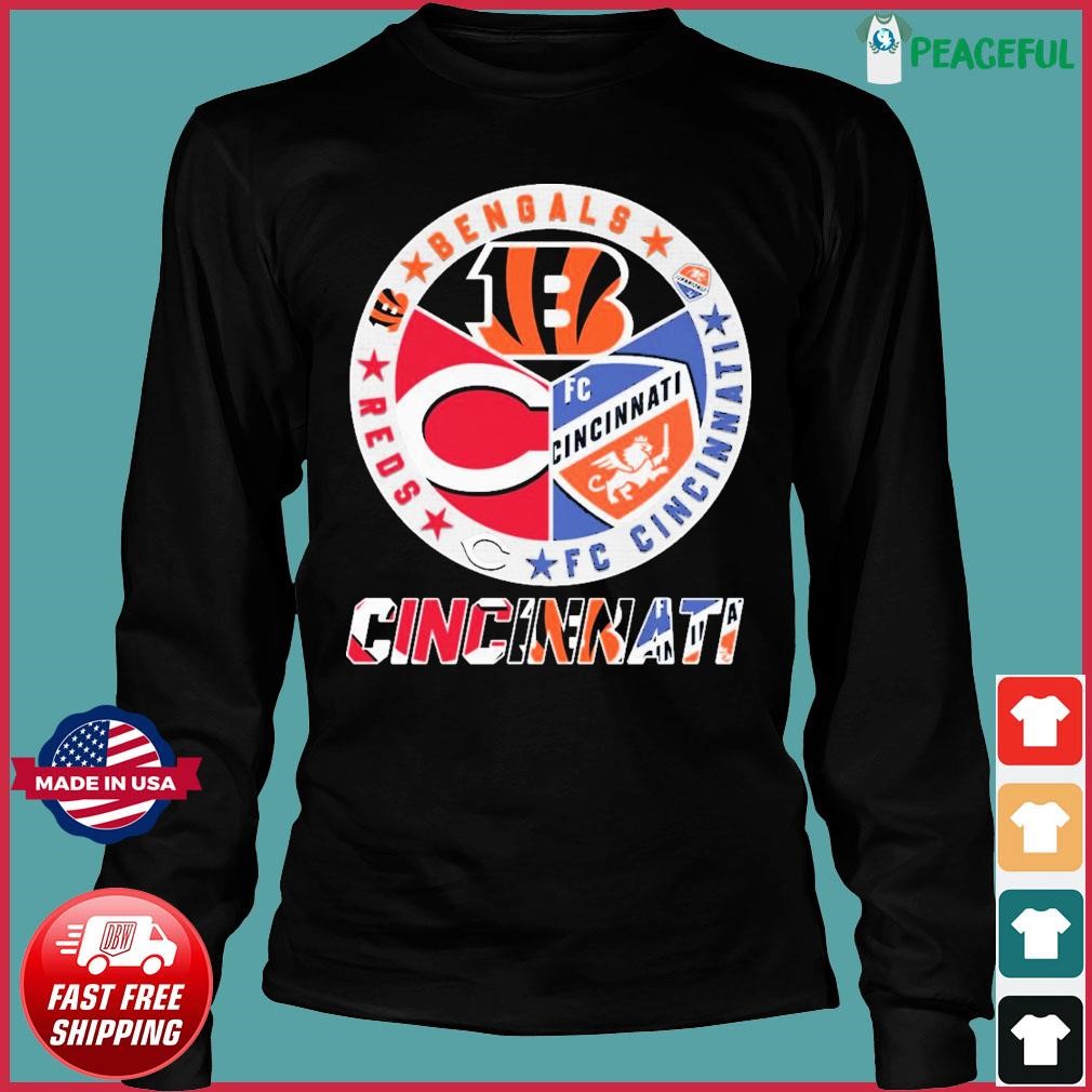 Cincinnati Sports Teams 2024 Bengals, FC Cincinnati and Reds Shirt ...