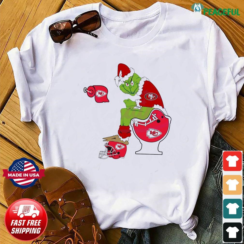 Grinch 49ers And Kansas City Chiefs Shirt, hoodie, sweater, long sleeve ...