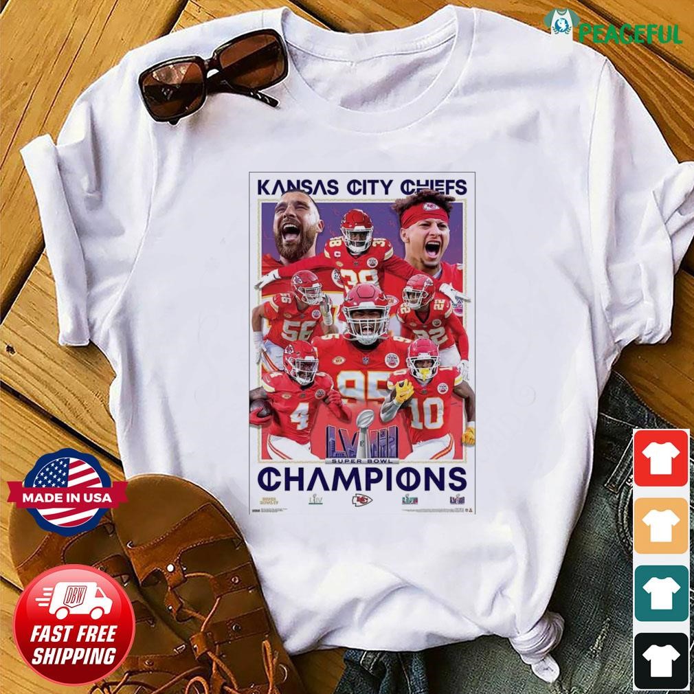 Kansas City Chiefs Super Bowl LVIII Champions Unframed Poster Shirt