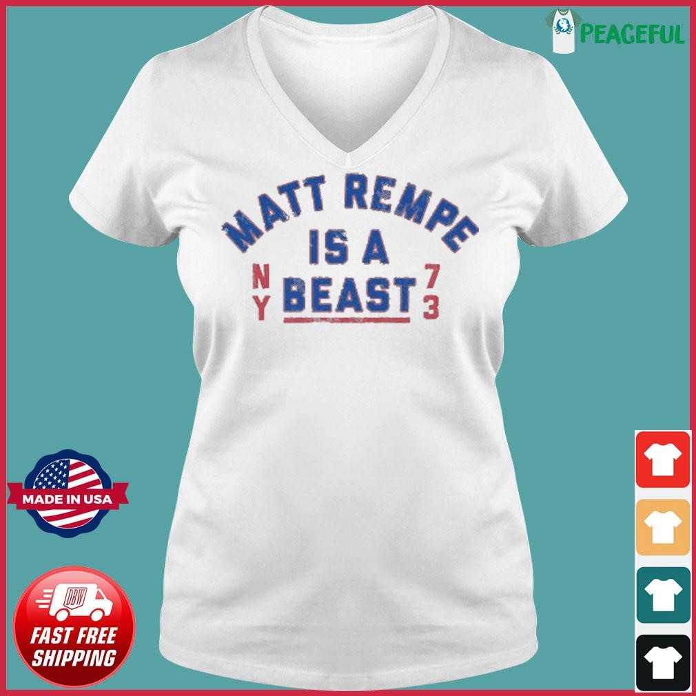 Matt Rempe Is A Beast NY 73 Shirt Ladies V-neck Tee.jpg