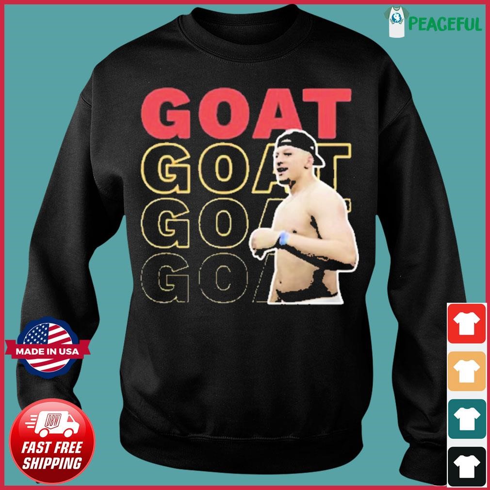 Official Chiefs Patrick Mahomes Goat Shirt, hoodie, sweater, long ...