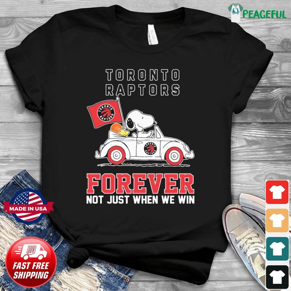 Official Snoopy And Woodstock Driving Car Toronto Raptors Forever Not Just When We Win Shirt