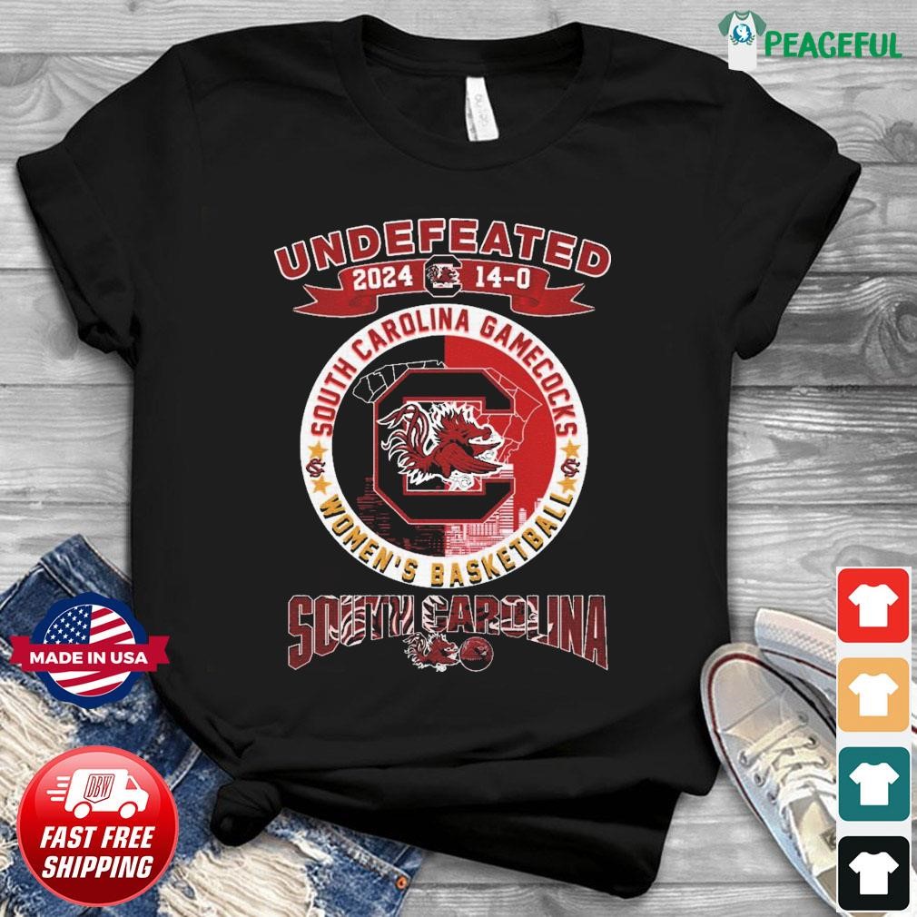 Official Undefeated 2024 14-0 South Carolina Gamecocks Women's Basketball Shirt