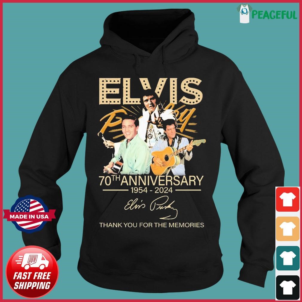 Legend Elvis Presley 70th Anniversary 1954-2024 Thank You For The Memories Signature Shirt Hoodie.jpg