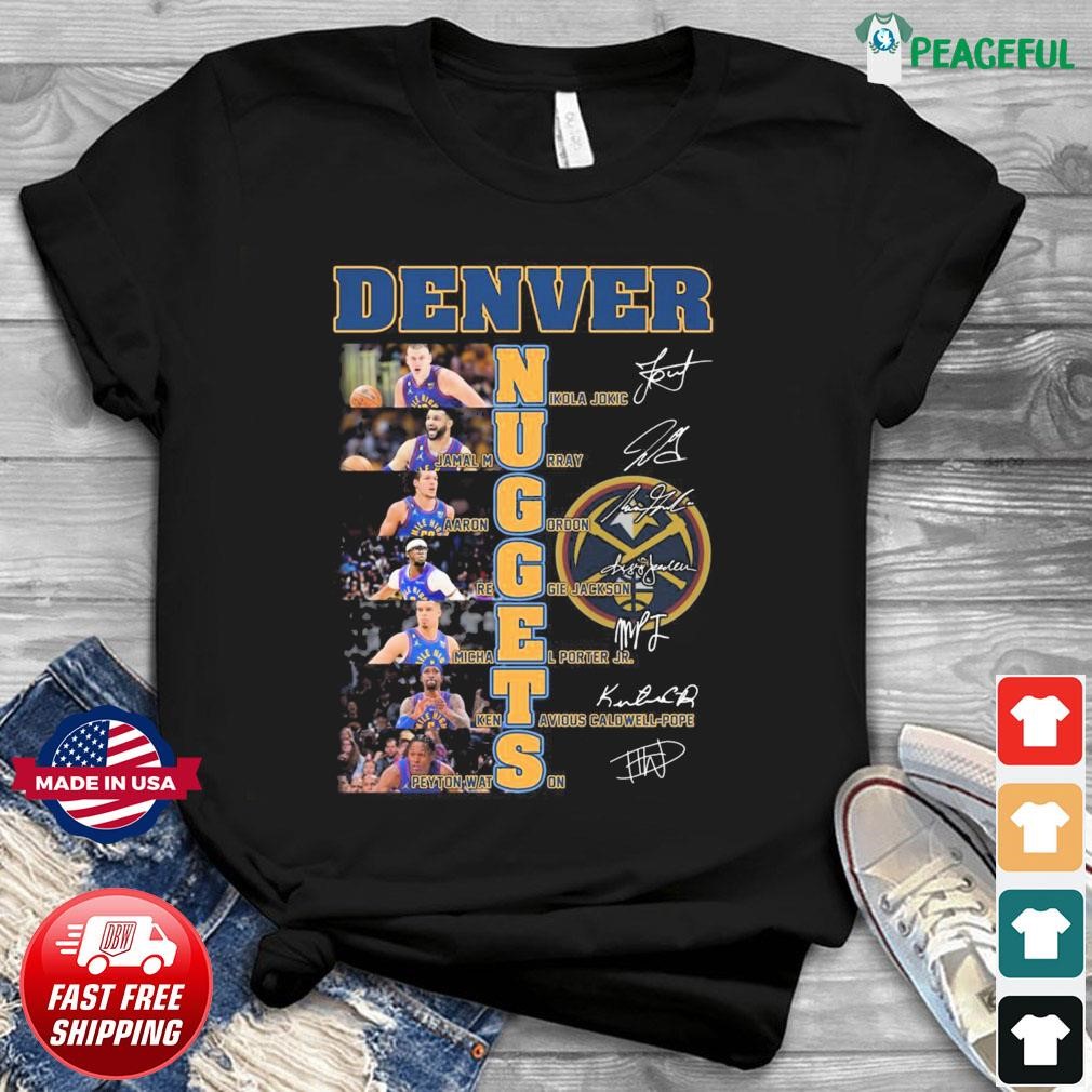 Denver Nuggets Team Players 2024 Signatures Shirt