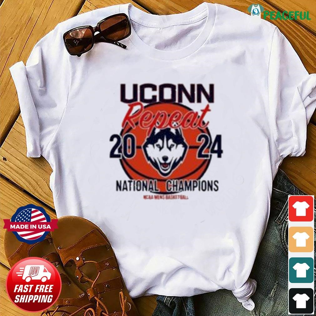 Official Uconn Repeat 2024 National Champions Ncaa Men’s Basketball Shirt