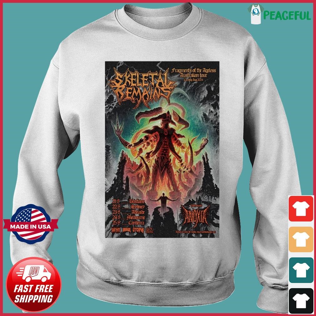 Poster Skeletal Remains Australia Tour 2024 Shirt, hoodie, sweater ...