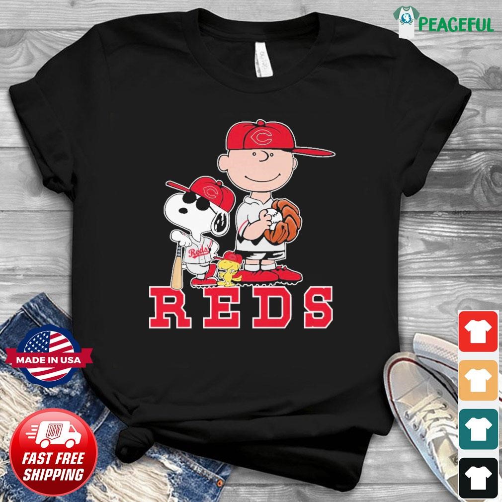 The Peanuts Movie Characters Cincinnati Reds Baseball Shirt