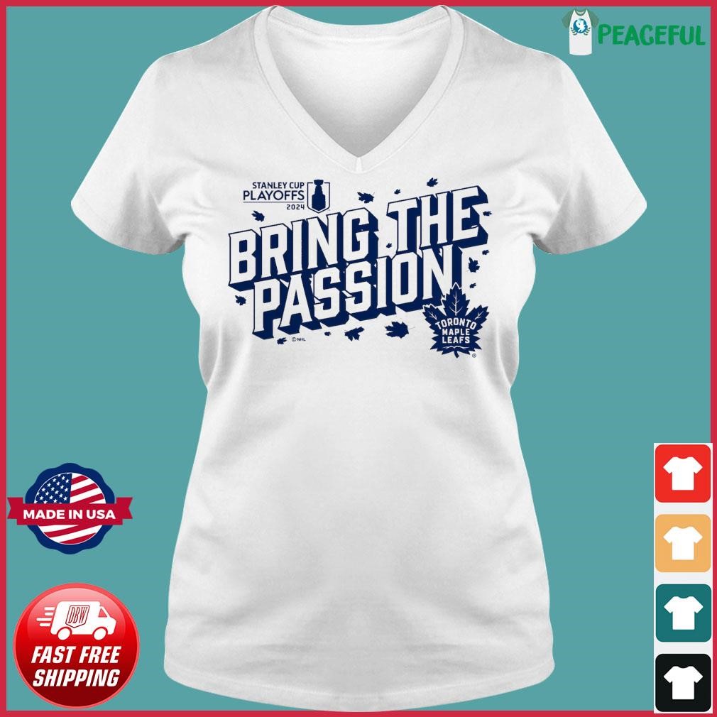 Toronto Maple Leafs 2024 Stanley Cup Playoffs Slogan Shirt Ladies V-neck Tee.jpg