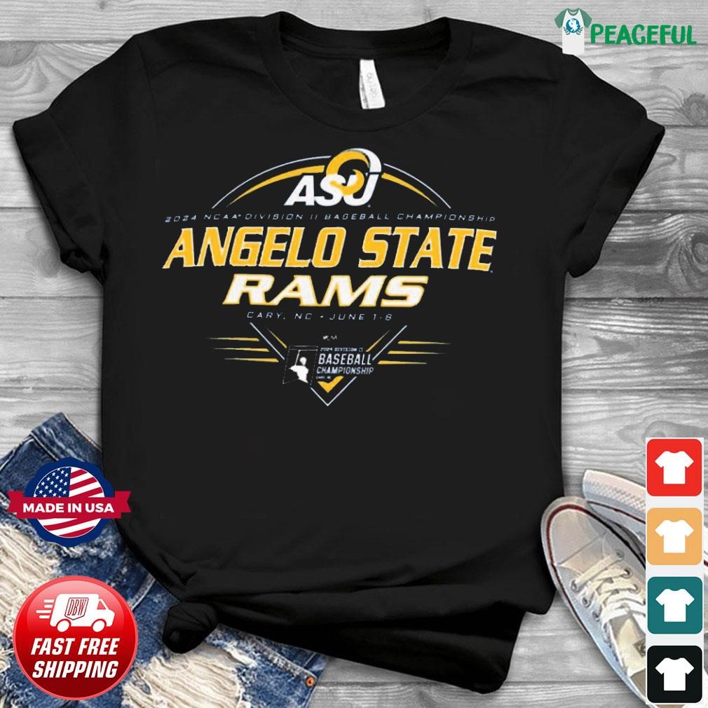 Angelo State Rams 2024 NCAA Division II Baseball Championship Shirt   Angelo State Rams 2024 NCAA Division II Baseball Championship Shirt Shirt 