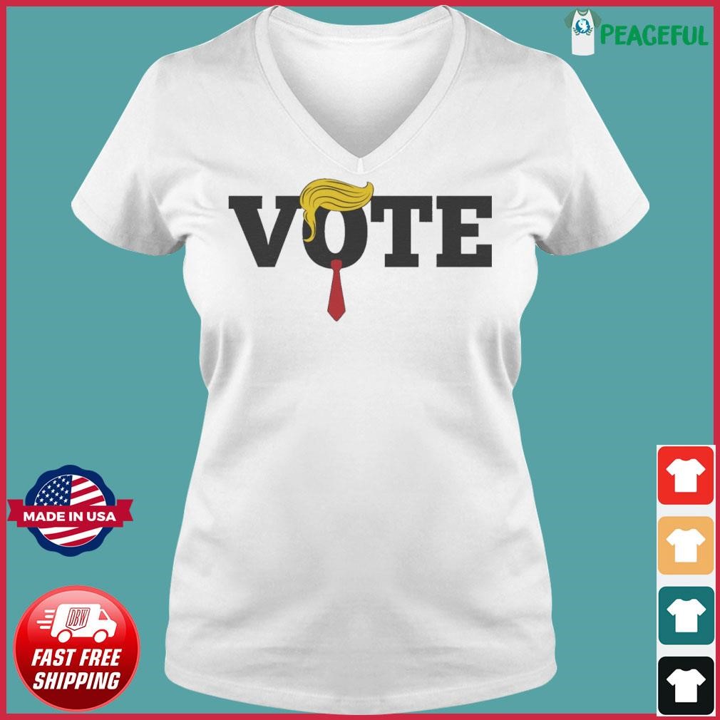 Funny VOTE Trump Ladies V-neck Tee.jpg