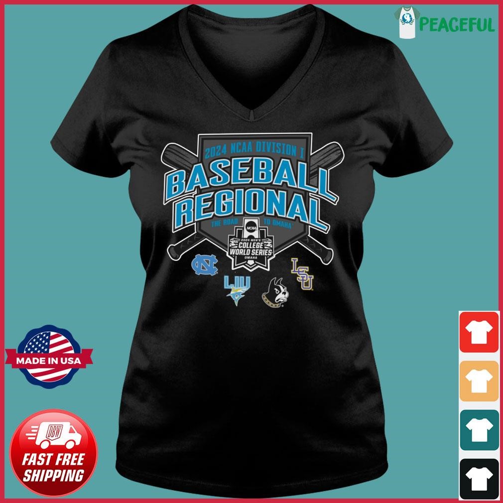 North Carolina Regional 2024 NCAA Division I Baseball Championship Shirt Ladies V-neck Tee.jpg