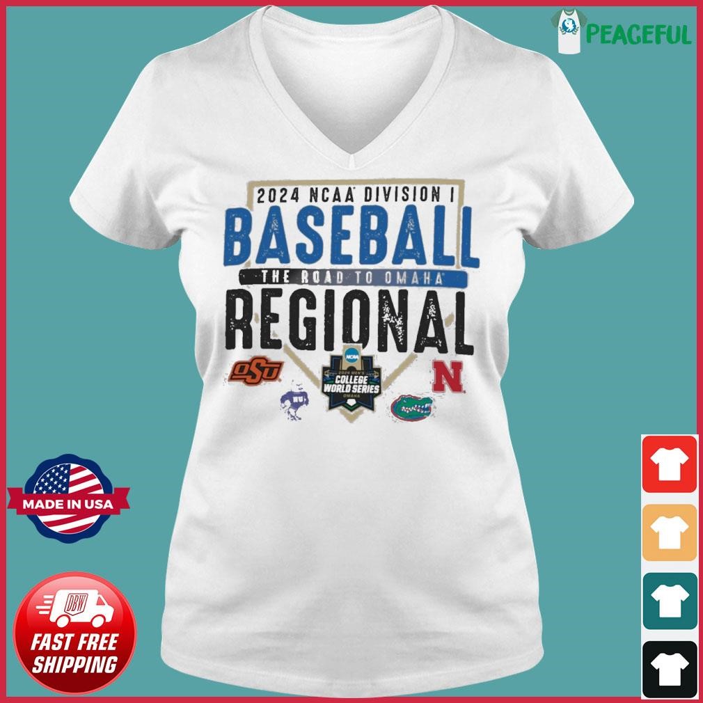 Official 2024 NCAA Division I Baseball Regional - Oklahoma State Shirt Ladies V-neck Tee.jpg