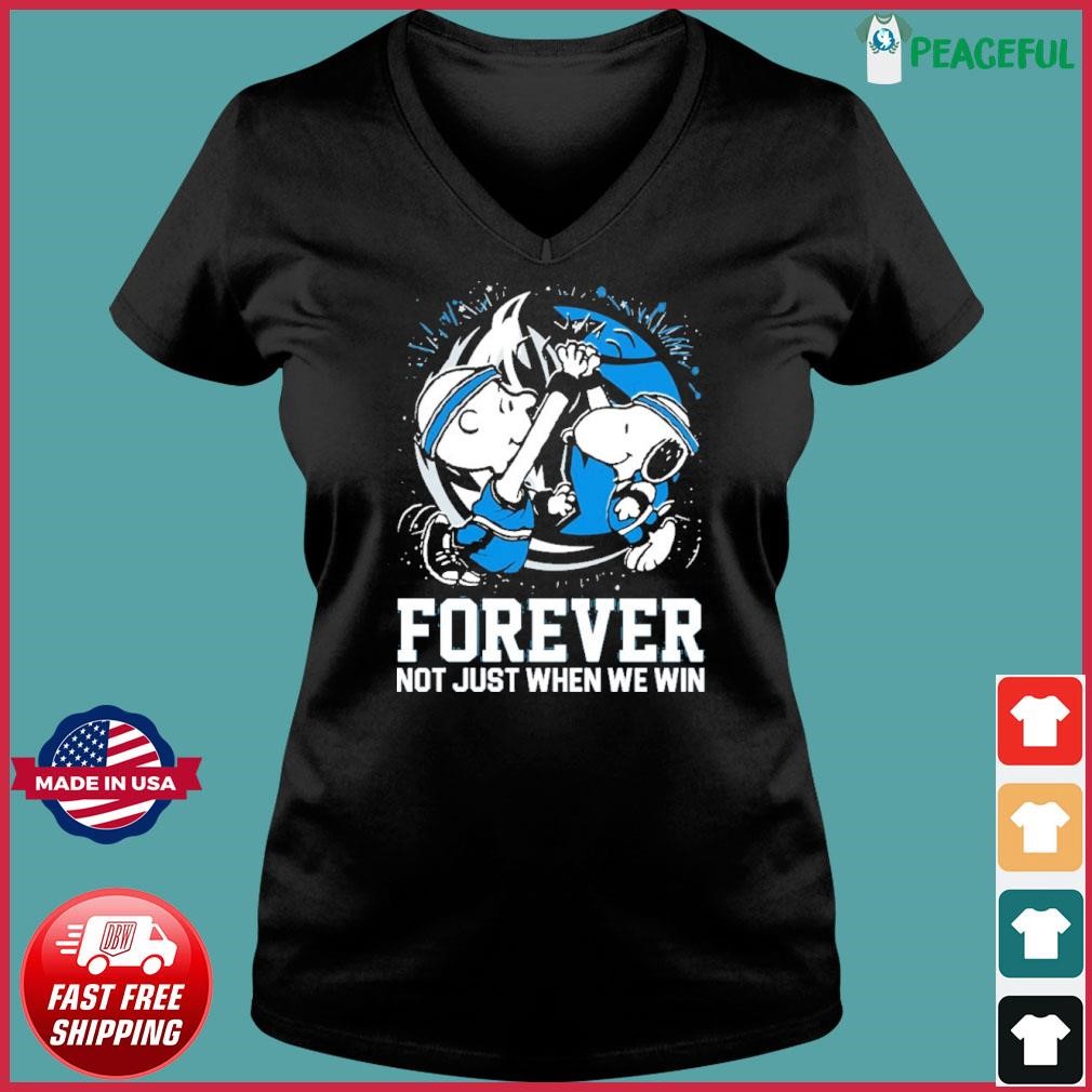 Official Snoopy And Charlie Brown Dallas Mavericks Forever Not Just When We Win Shirt Ladies V-neck Tee.jpg