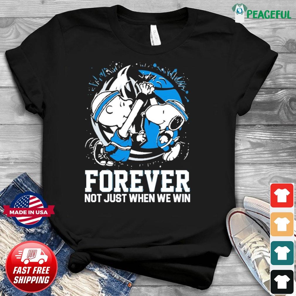 Official Snoopy And Charlie Brown Dallas Mavericks Forever Not Just When We Win Shirt