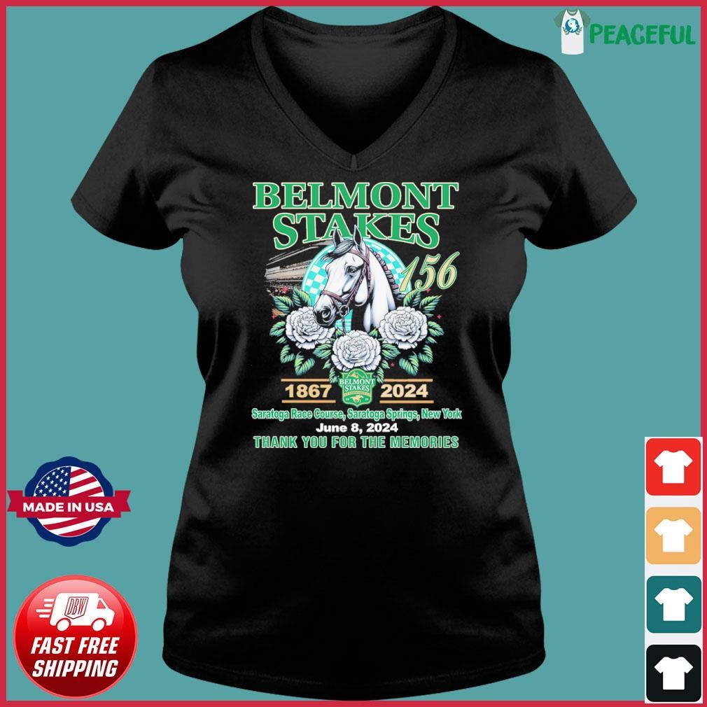 Belmont Stakes 1867-2024 June 8 Thank You For The Memories Ladies V-neck Tee