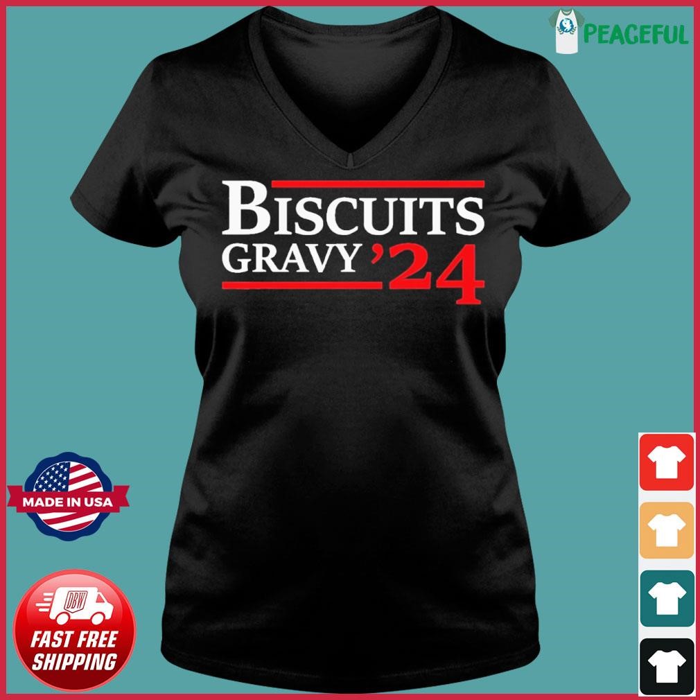 Biscuits Gravy 2024 Presidential Debate Shirt Ladies V-neck Tee.jpg